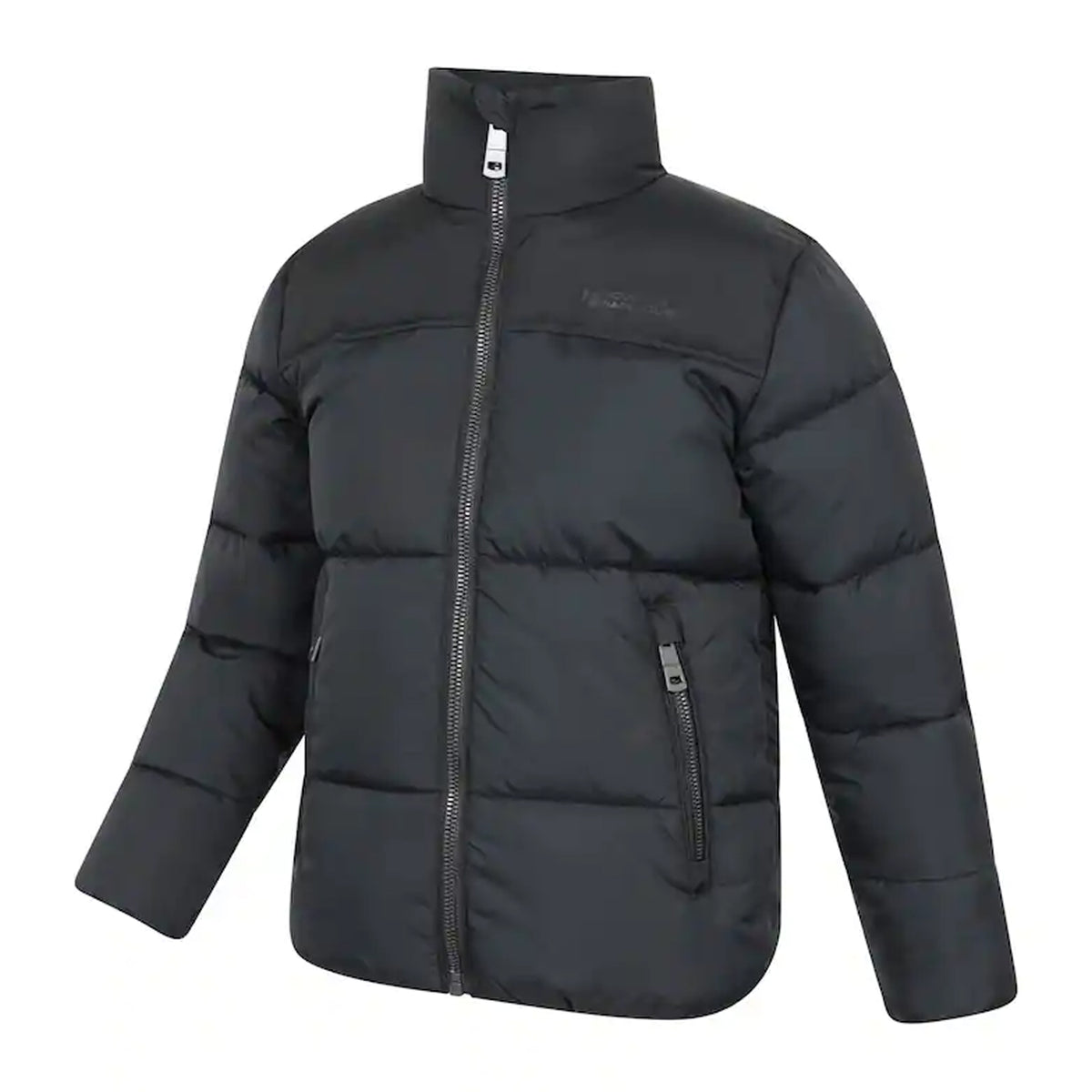 Jet Black - Side - Mountain Warehouse Childrens-Kids Voltage Water Resistant Padded Jacket