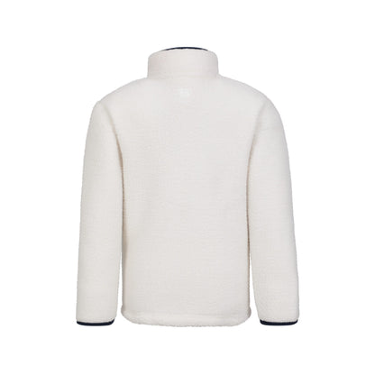Beige - Back - Mountain Warehouse Childrens-Kids Atlas Borg Full Zip Fleece Jacket