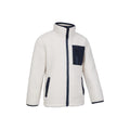 Beige - Side - Mountain Warehouse Childrens-Kids Atlas Borg Full Zip Fleece Jacket