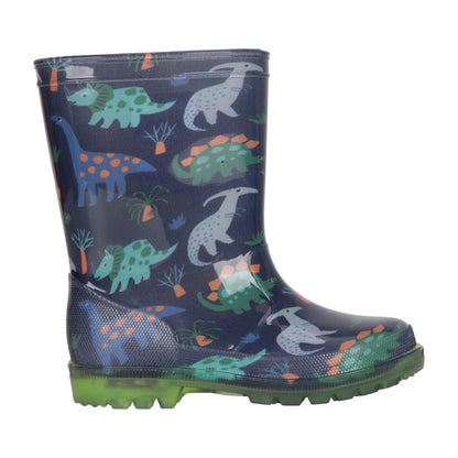 Navy - Front - Mountain Warehouse Childrens-Kids Splash Unicorn And Rainbow Light Up Wellington Boots