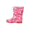 Bright Pink - Pack Shot - Mountain Warehouse Childrens-Kids Splash Unicorn And Rainbow Light Up Wellington Boots