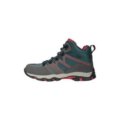 Teal - Pack Shot - Mountain Warehouse Childrens-Kids Oscar Walking Boots