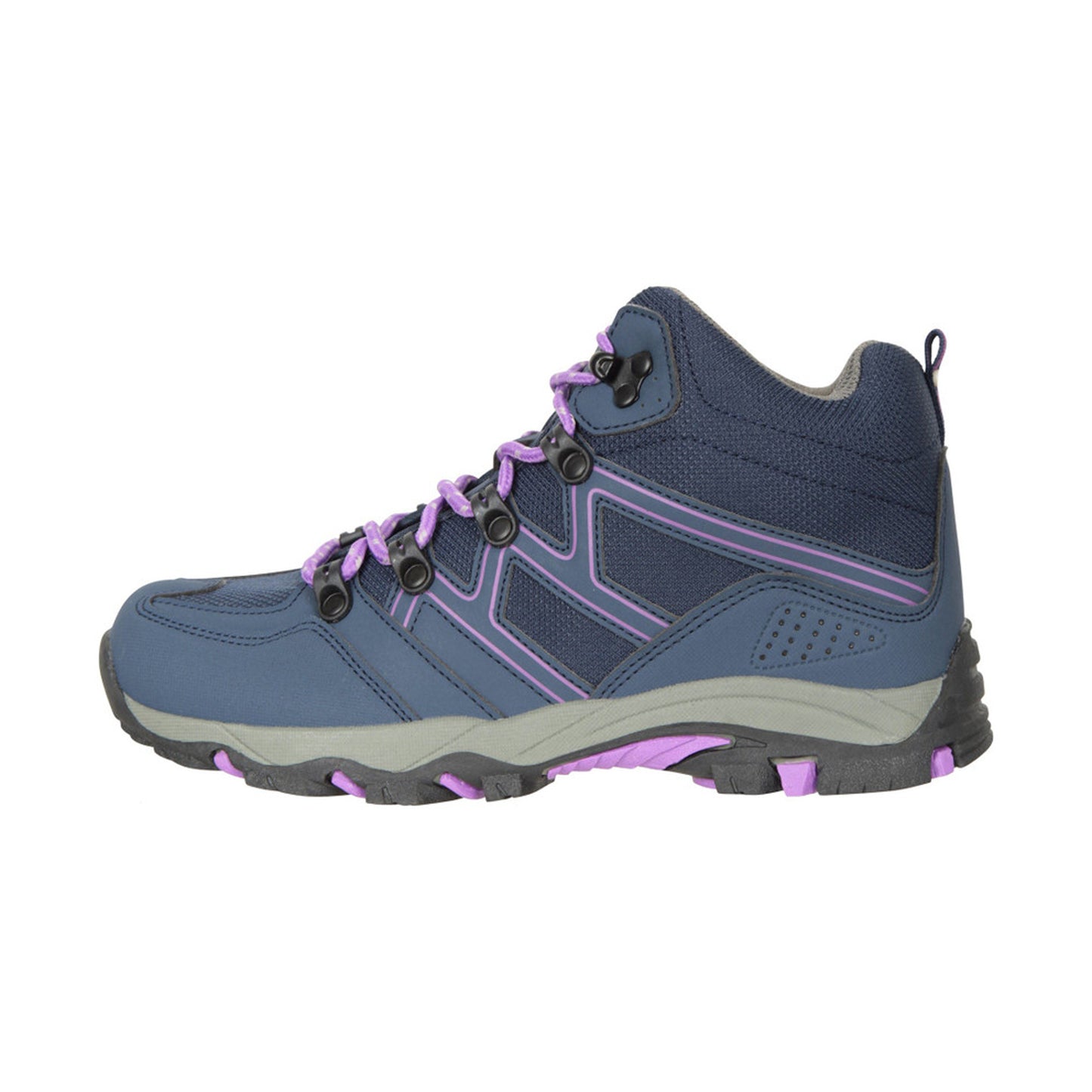 Dark Purple - Pack Shot - Mountain Warehouse Childrens-Kids Oscar Walking Boots