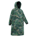 Khaki Green - Side - Mountain Warehouse Childrens-Kids Borg Lined Camo Hoodie Blanket