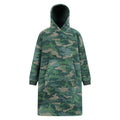 Khaki Green - Front - Mountain Warehouse Childrens-Kids Borg Lined Camo Hoodie Blanket