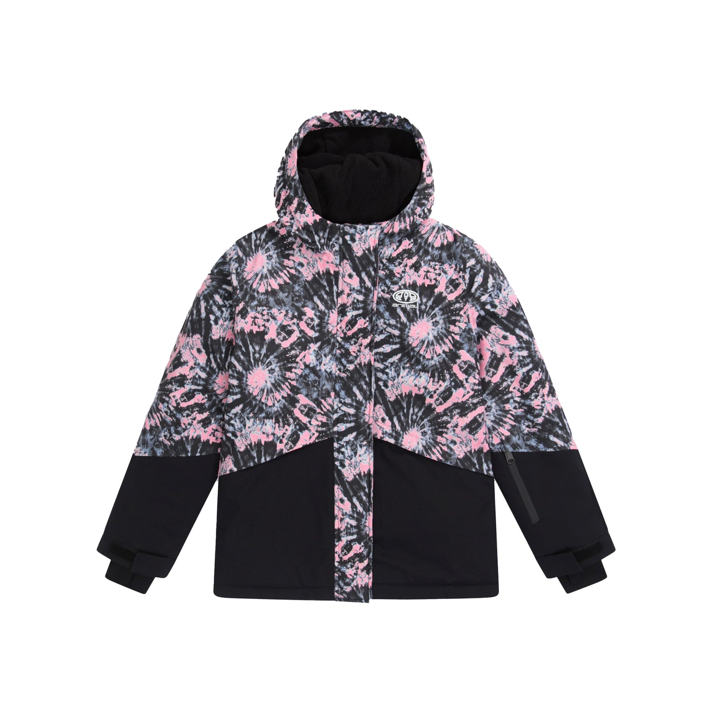 Pink - Front - Animal Childrens-Kids Whistler Printed Ski Jacket