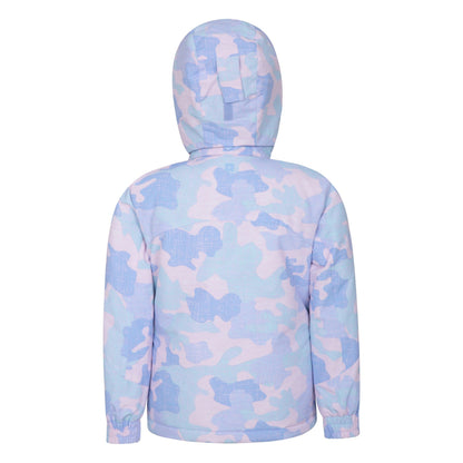 Pink - Back - Mountain Warehouse Childrens-Kids Vail Camo Ski Jacket