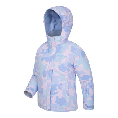 Pink - Side - Mountain Warehouse Childrens-Kids Vail Camo Ski Jacket