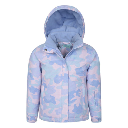 Pink - Pack Shot - Mountain Warehouse Childrens-Kids Vail Camo Ski Jacket