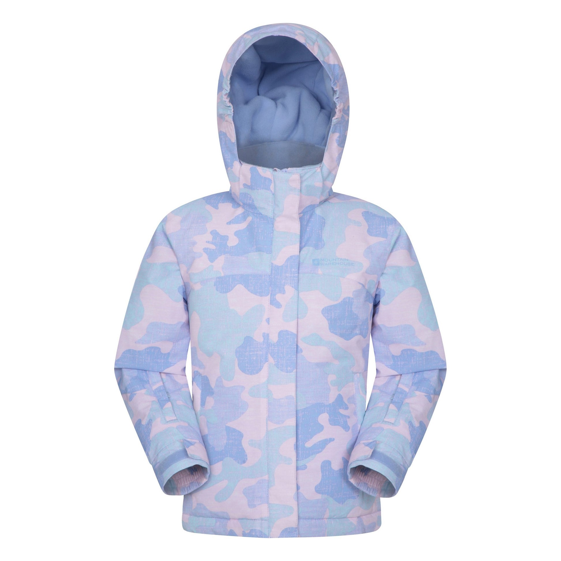 Pink - Front - Mountain Warehouse Childrens-Kids Vail Camo Ski Jacket