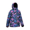 Blue-Pink-Black - Side - Mountain Warehouse Childrens-Kids Waterproof Ski Jacket