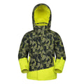 Green - Front - Mountain Warehouse Childrens-Kids Whistler Geometric Ski Jacket