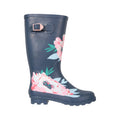 Navy - Lifestyle - Mountain Warehouse Womens-Ladies Floral Buckle Tall Wellington Boots