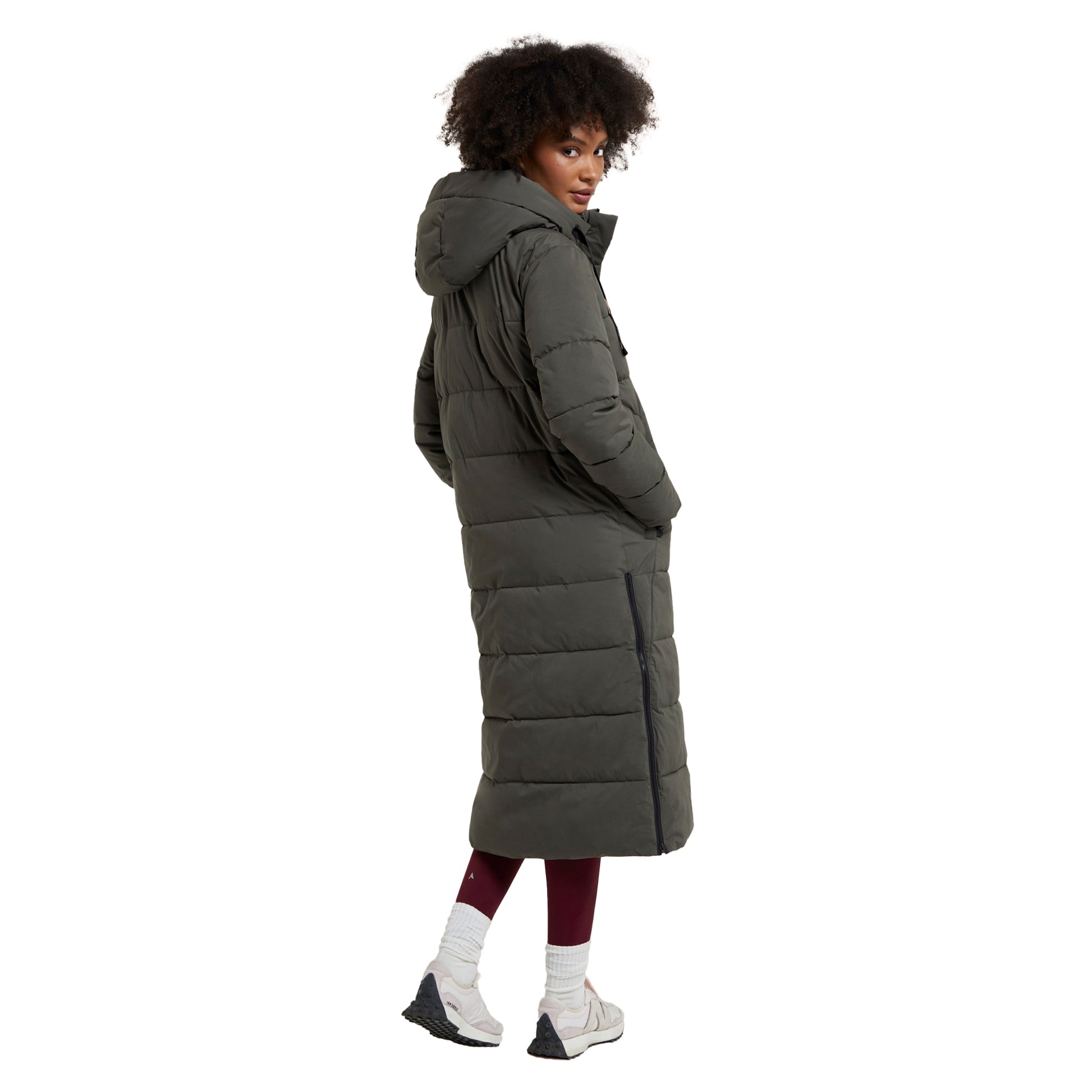 Khaki Green - Back - Active People Womens-Ladies Comfort Cloud Padded Jacket