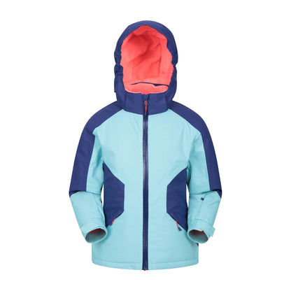 Blue - Front - Mountain Warehouse Childrens-Kids Snowbird Waterproof Ski Jacket