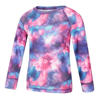 Dusky Purple - Pack Shot - Mountain Warehouse Childrens-Kids Talus Geometric Base Layer Set