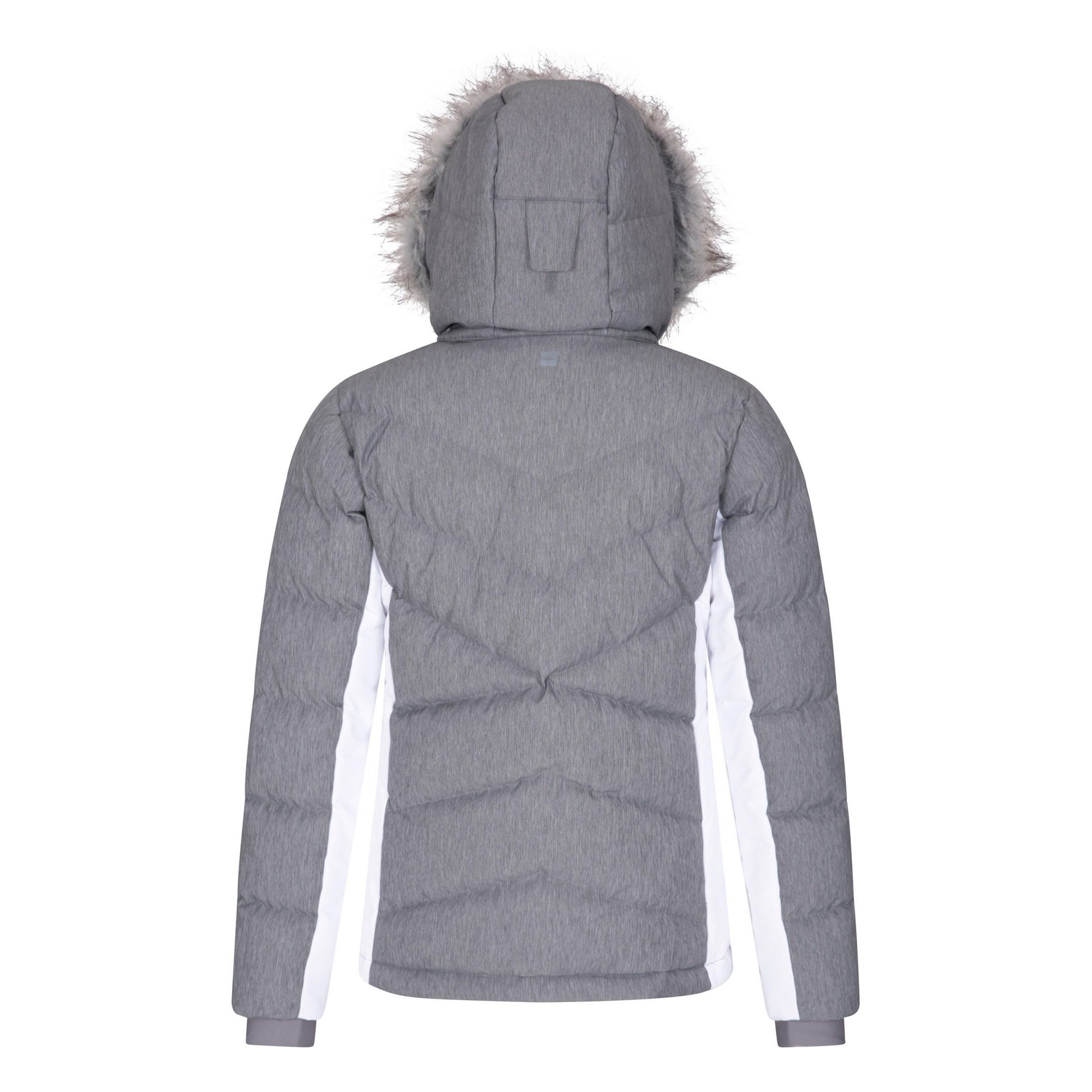 Grey - Back - Mountain Warehouse Childrens-Kids Powder Padded Ski Jacket