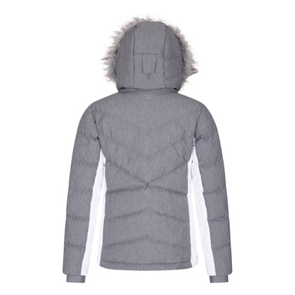 Grey - Back - Mountain Warehouse Childrens-Kids Powder Padded Ski Jacket