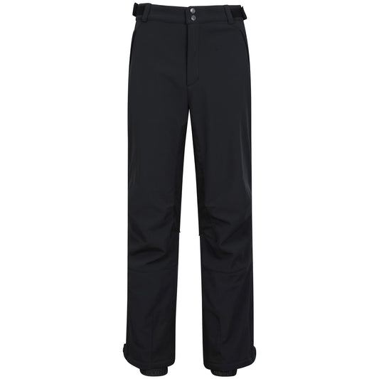 Jet Black - Front - Mountain Warehouse Mens Axis Extreme Softshell Ski Trousers