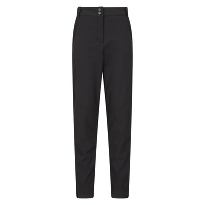 Black - Front - Mountain Warehouse Womens-Ladies Sierra II Softshell RECCO Ski Trousers