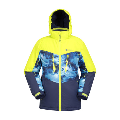 Bright Blue - Back - Mountain Warehouse Childrens-Kids Storm II Extreme Printed Ski Jacket