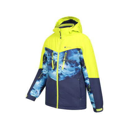 Bright Blue - Lifestyle - Mountain Warehouse Childrens-Kids Storm II Extreme Printed Ski Jacket