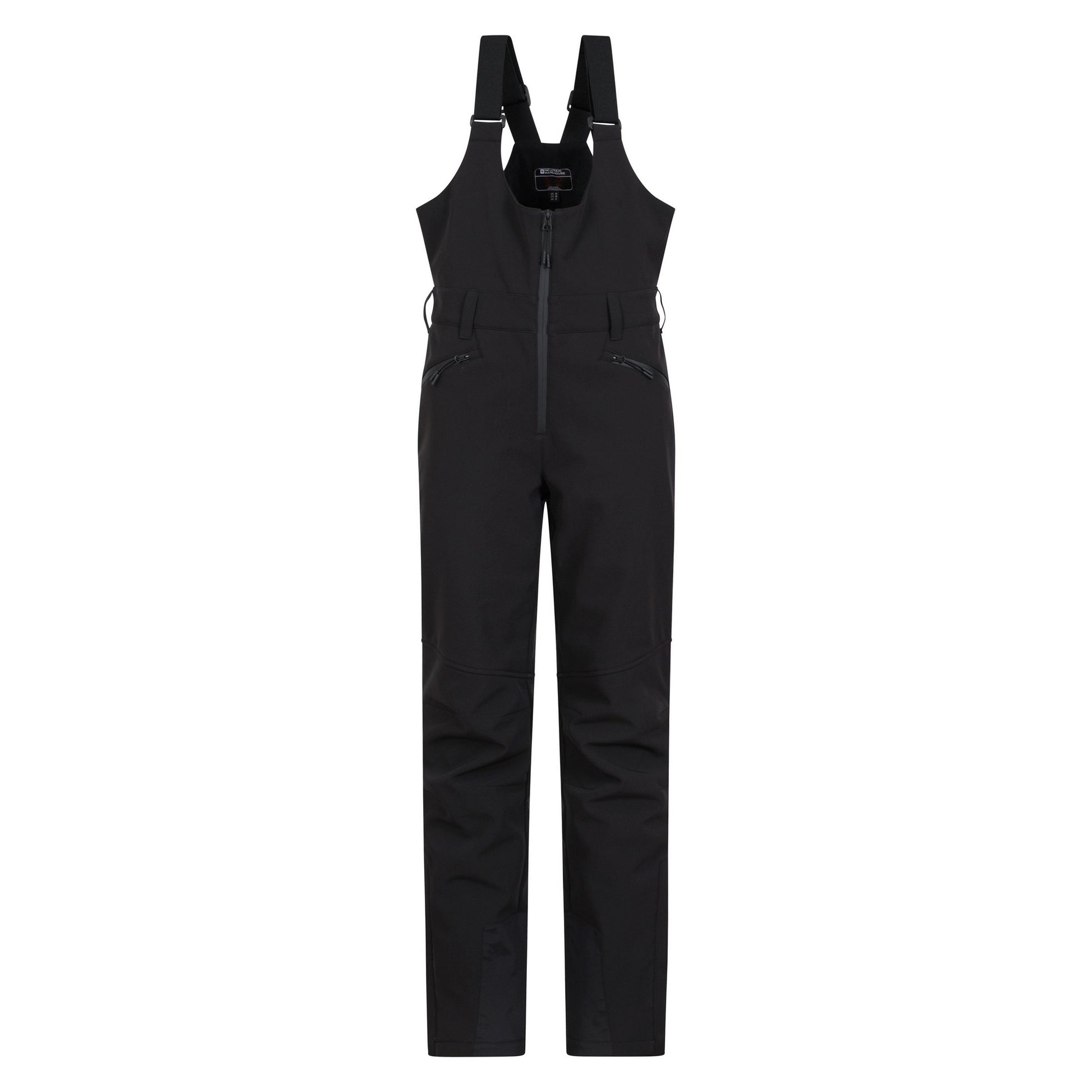 Black - Front - Mountain Warehouse Womens-Ladies RECCO Bibbed Ski Trousers