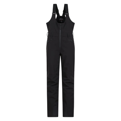 Black - Front - Mountain Warehouse Womens-Ladies RECCO Bibbed Ski Trousers