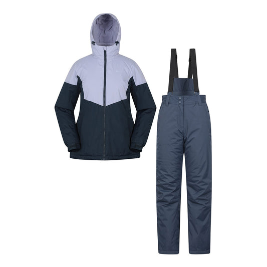 Navy - Front - Mountain Warehouse Womens-Ladies Ski Jacket & Trousers Set