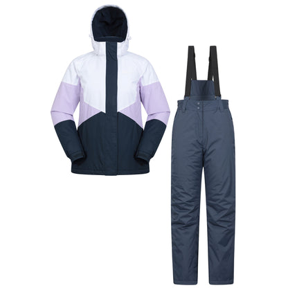 Lilac - Front - Mountain Warehouse Womens-Ladies Ski Jacket & Trousers Set