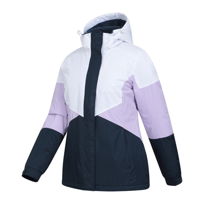 Lilac - Pack Shot - Mountain Warehouse Womens-Ladies Ski Jacket & Trousers Set