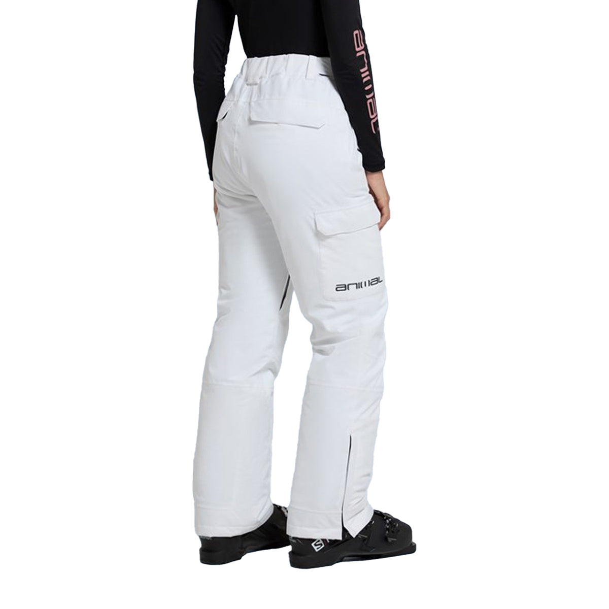 White - Back - Animal Womens-Ladies Glaze Ski Trousers