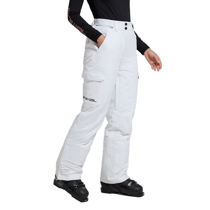 White - Side - Animal Womens-Ladies Glaze Ski Trousers