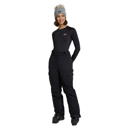 Jet Black - Side - Animal Womens-Ladies Glaze Ski Trousers