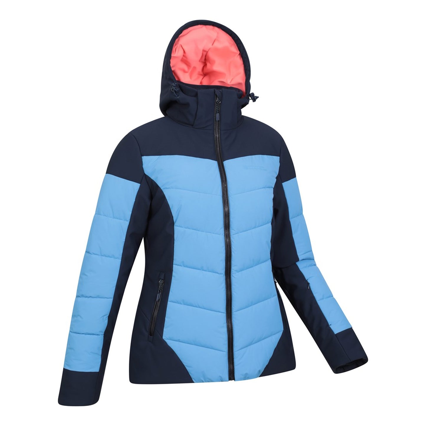 Navy - Side - Mountain Warehouse Womens-Ladies Resort RECCO Padded Ski Jacket