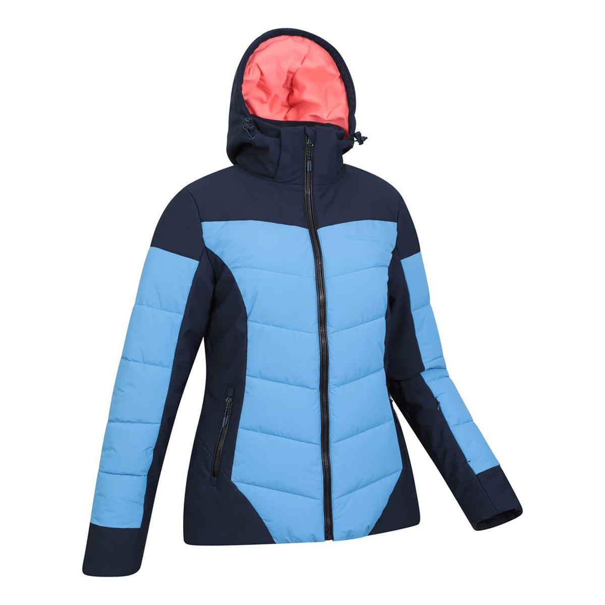 Navy - Side - Mountain Warehouse Womens-Ladies Resort RECCO Padded Ski Jacket