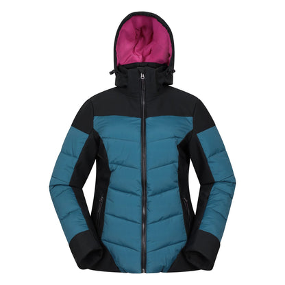 Dark Green - Front - Mountain Warehouse Womens-Ladies Resort RECCO Padded Ski Jacket