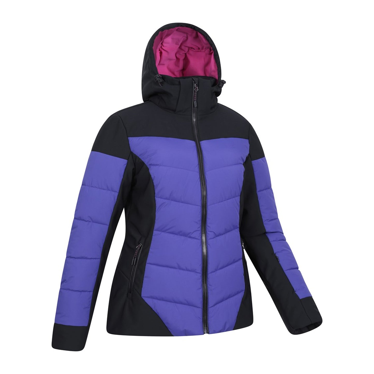 Purple - Side - Mountain Warehouse Womens-Ladies Resort RECCO Padded Ski Jacket