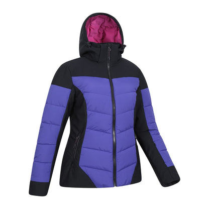 Purple - Side - Mountain Warehouse Womens-Ladies Resort RECCO Padded Ski Jacket
