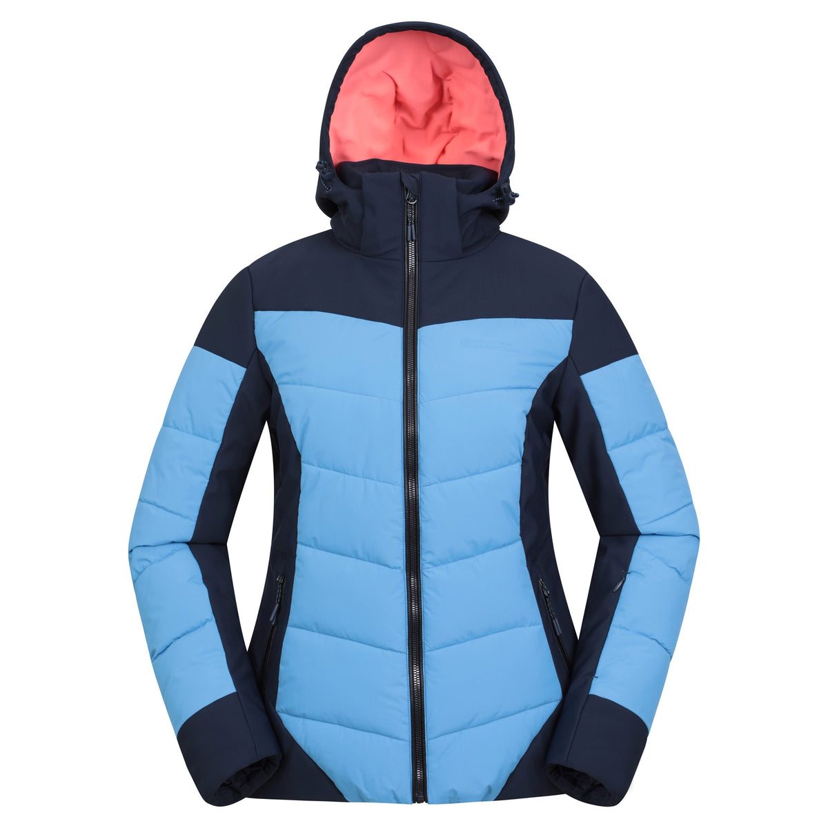 Navy - Front - Mountain Warehouse Womens-Ladies Resort RECCO Padded Ski Jacket
