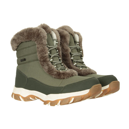 Light Khaki - Front - Mountain Warehouse Womens-Ladies Ohio Thermal Short Shaft Snow Boots