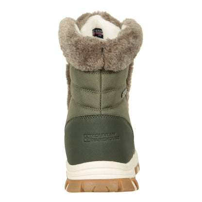 Light Khaki - Back - Mountain Warehouse Womens-Ladies Ohio Thermal Short Shaft Snow Boots
