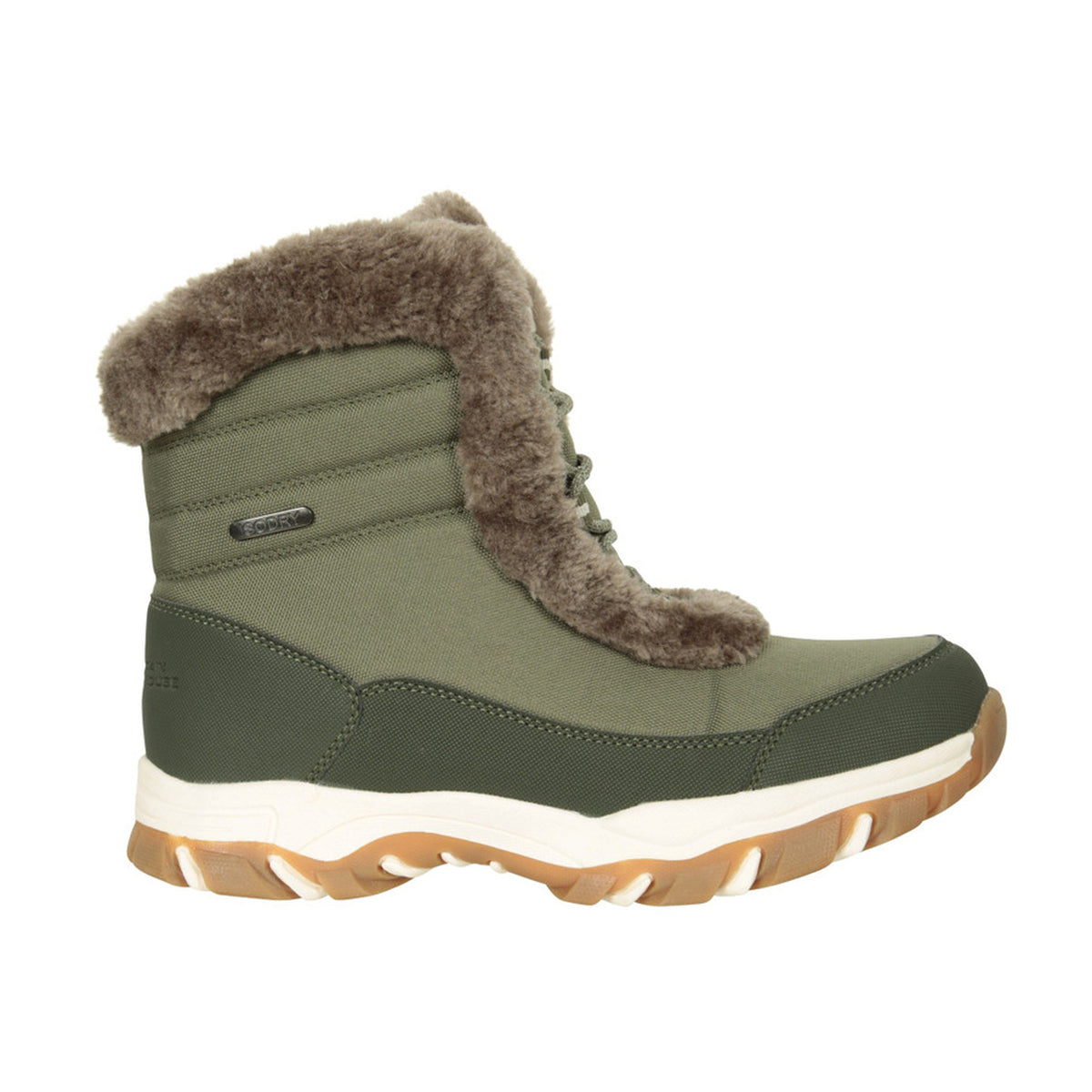 Light Khaki - Side - Mountain Warehouse Womens-Ladies Ohio Thermal Short Shaft Snow Boots