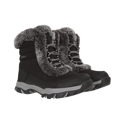 Black - Front - Mountain Warehouse Womens-Ladies Ohio Thermal Short Shaft Snow Boots