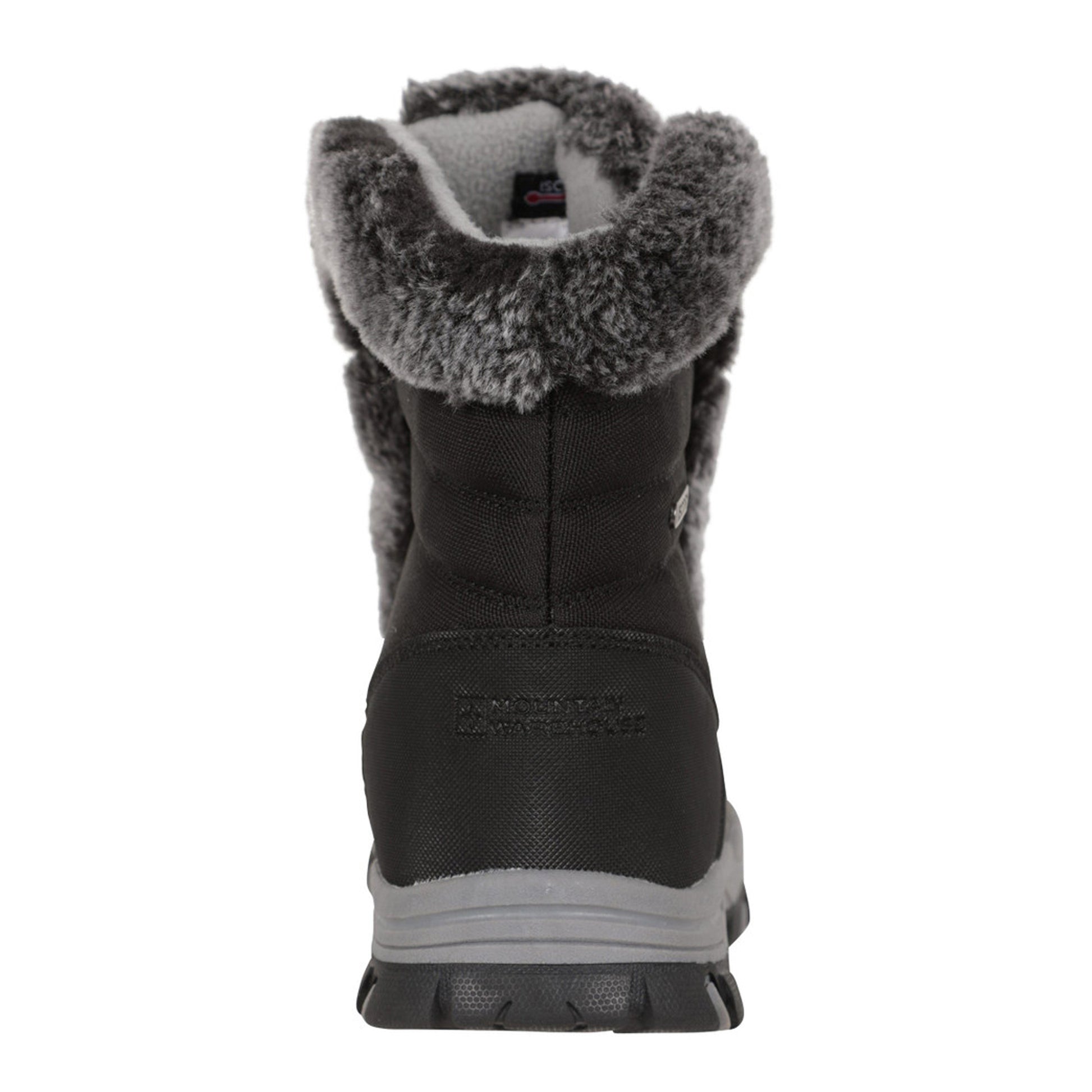 Black - Back - Mountain Warehouse Womens-Ladies Ohio Thermal Short Shaft Snow Boots