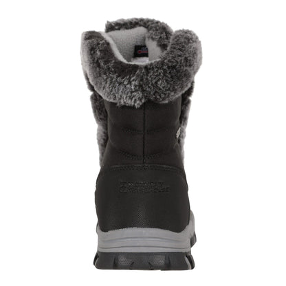 Black - Back - Mountain Warehouse Womens-Ladies Ohio Thermal Short Shaft Snow Boots