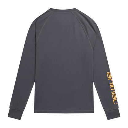 Charcoal Grey - Back - Animal Mens Off Piste Recycled Base Layer Top
