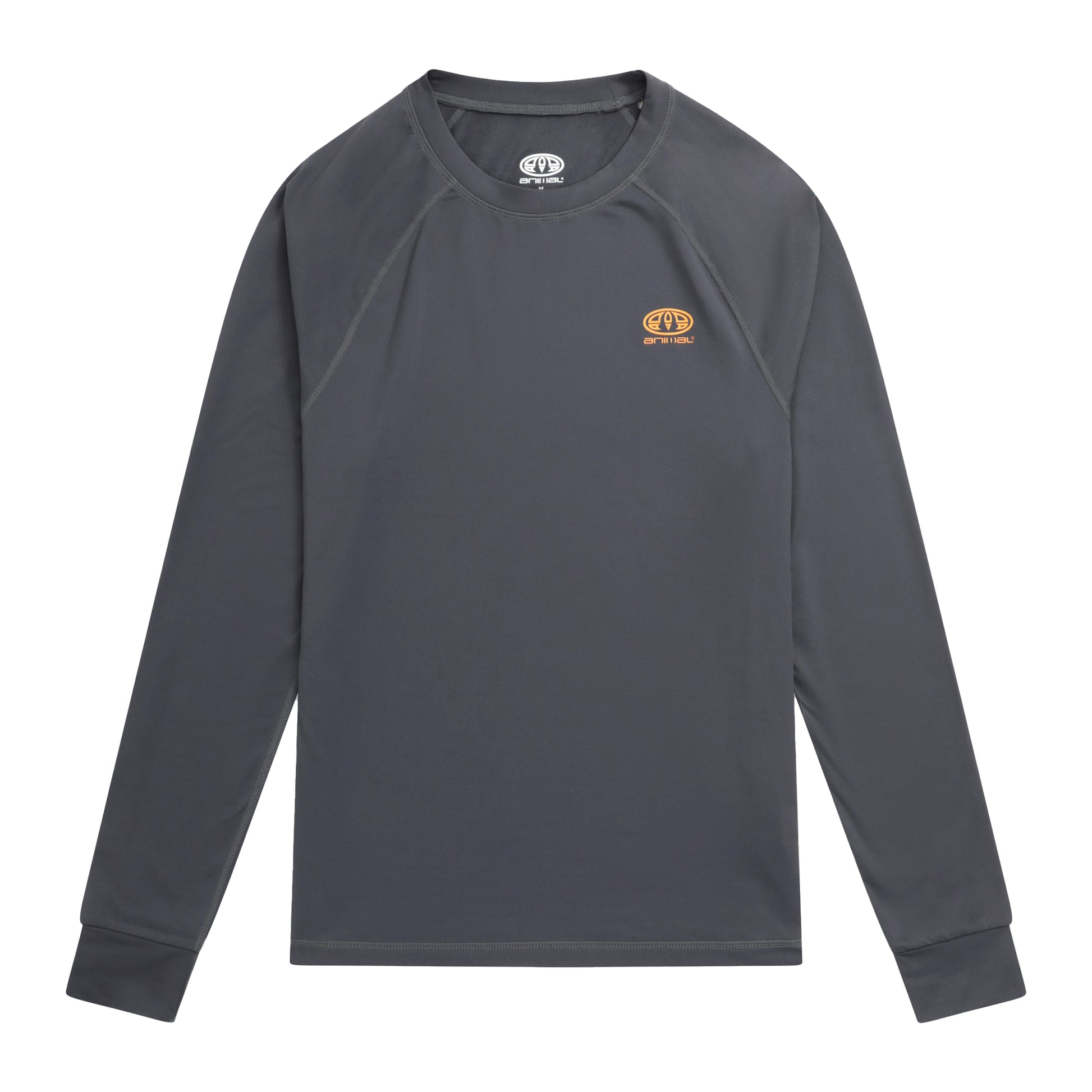Charcoal Grey - Front - Animal Mens Off Piste Recycled Base Layer Top
