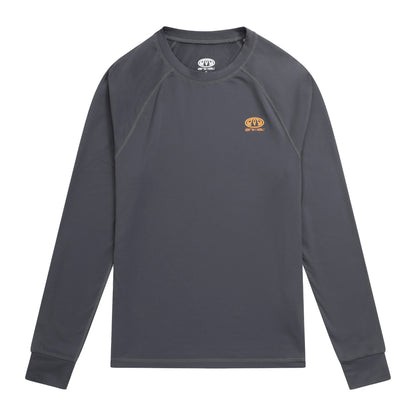 Charcoal Grey - Front - Animal Mens Off Piste Recycled Base Layer Top