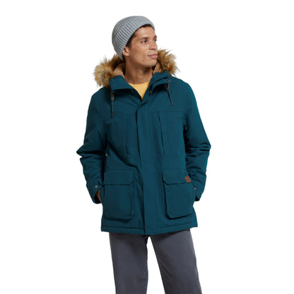 Green - Side - Animal Mens Whitsand Sherpa Full Zip Jacket